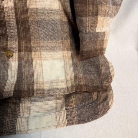 Banana Republic Flannel Shacket Small Plaid Wool Blend Front Pockets - Picture 7 of 13